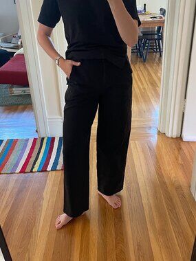 Wilfred Free Black Wide-Leg Utility Trousers – Size 4